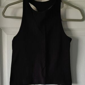 Intimately Free People Black Ribbed Tank Top M/L Razorback